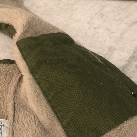 Carhartt Vest Womens Medium Green Duck Sherpa Lined Gorpcore Hiking Western - Picture 9 of 12